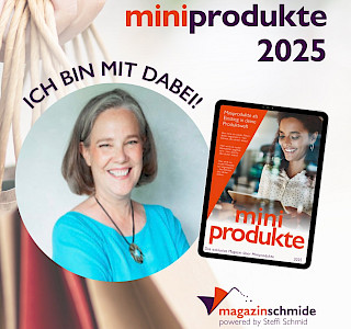 Sabine Musseleck ist dabei im Miniprdukte-Magazin 2025 von Steffi Schmid