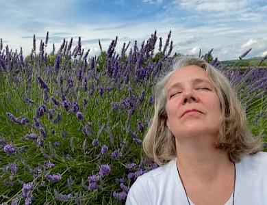 Kurze Erholung im nächsten Lavendelfeld (in der Pfalz)